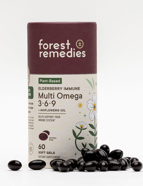 Elderberry Immune Multi Omega 3-6-9 with Ahiflower Oil Soft Gels